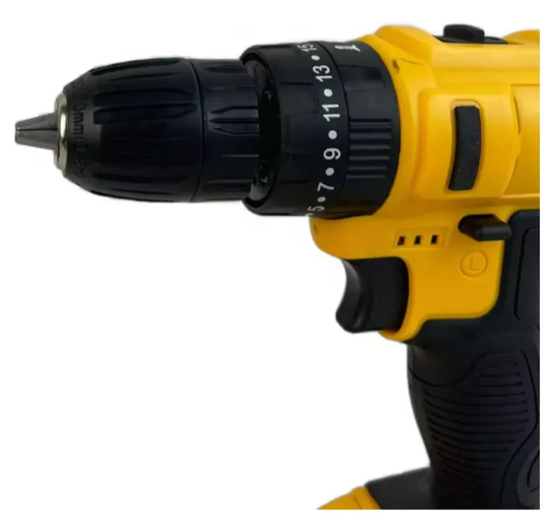 Kit de taladro inalámbrico con 2 baterías + 12 piezas de limpieza profunda