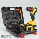 Kit de taladro inalámbrico con 2 baterías + 12 piezas de limpieza profunda