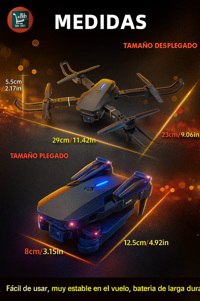 Dron PRO 4K WIFI + Control de Alta Definición - (ESTUCHE DE REGALO)