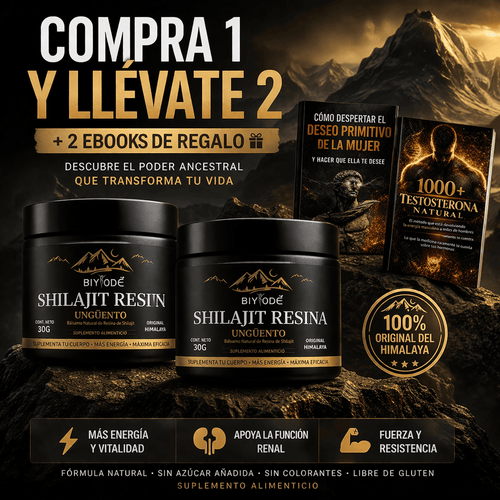 SHILAJIT 100% PURO (SIN MEZCLAS)⚡COMPRA 1 Y RECIBE 2 FRASCOS + BRINDES EXCLUSIVOS🎁